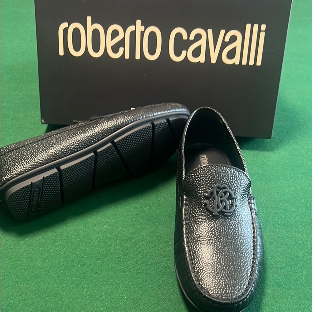Roberto Cavalli Black Men's Loafers